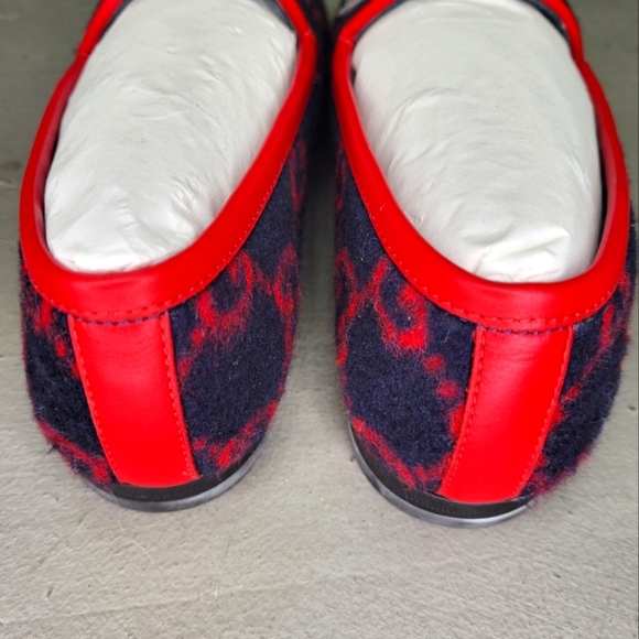 [BNIB] Gucci New Jordaan Wool GG Logo Horsebit Loafer Women 36 - Picture 4 of 14